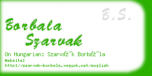 borbala szarvak business card